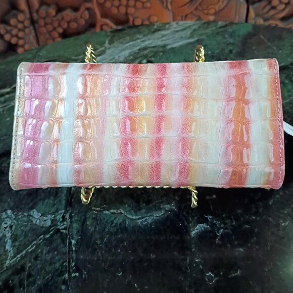 NWT Brahmin Veronica Royalton Metallic Coral, Rose, Peach, Bronze Leather Wallet - Picture 5 of 13